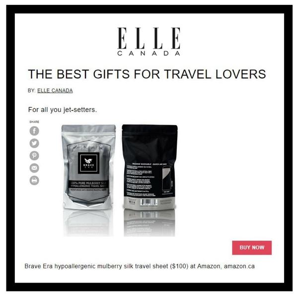 Media Feast secured Brave Era a feature in Elle's list for the best gifts for travel lovers.