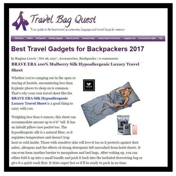 Best Travel Gadgets for Backpackers According to Travel Bag Quest including Brave Era and made possible through Media Feast.
